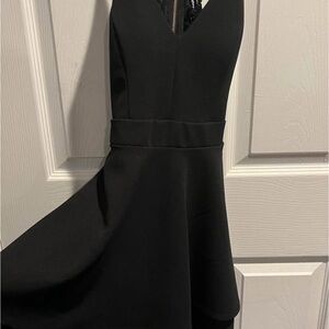 B Darlin Black V-Neck Mini Dress